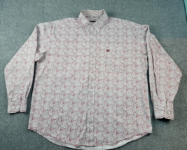 Rough Stock Panhandle Slim Shirt Mens XL Red Paisley Cowboy Casual Western Camp - £18.14 GBP