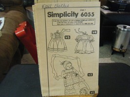 Simplicity 6055 Doll's Set of Party Dresses Pattern - Size Large (17"-18" Doll) - £8.65 GBP