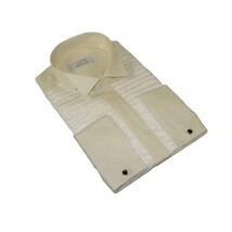 Mens CEREMONIA Tuxedo shiny Shirt 100% Cotton Turkey Slim Fit #stn 17 pta ivory image 4