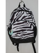 Room It Up Product Number TCDB6219 Black White Zebra Print Backpack - £20.29 GBP