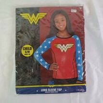 GIRLS S/M (up to size 10) DC Wonder Woman Long Sleeve Top Shirt Costume ... - $24.74
