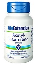MAKE OFFER! 3 Pack Life Extension Acetyl-L-Carnitine 500 mg 100 vegcaps image 2