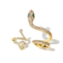 2Pcs/set Clips On Earrings for Women Vintage Zircon Gold Color Ear Clip ... - £8.75 GBP