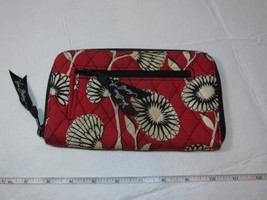 Vera Bradley wallet clutch id coin womens red white black preowned 7.5&quot; ... - £18.51 GBP