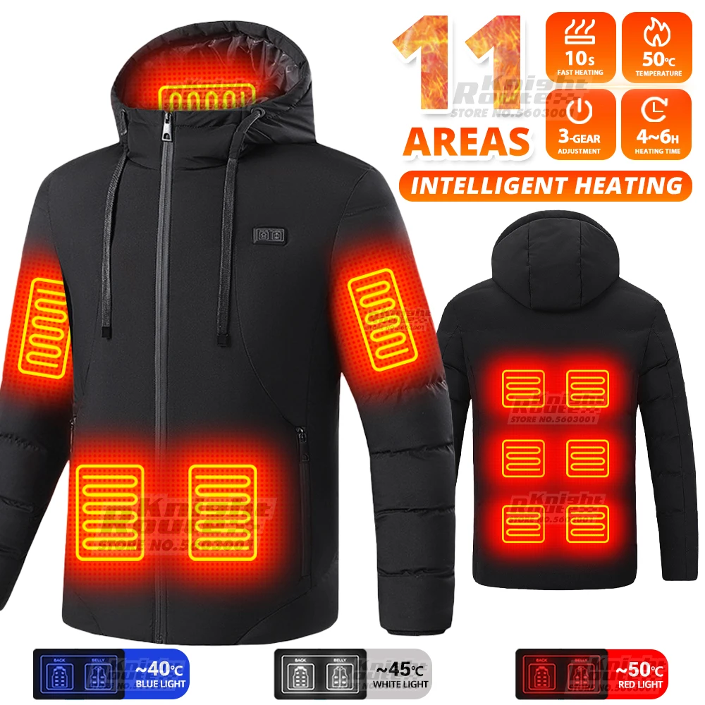 11 Areas Self Heating Jackets Women&#39;s Motorcycle Warm USB Heating Vest Heating - £69.67 GBP+