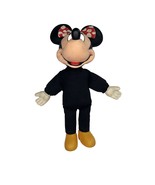 Vintage Disney Minnie Mouse Doll Plastic Rubber Head &amp; Hands Cloth Body - $14.17