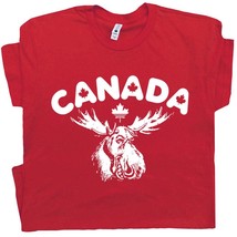 Canada T Shirt Vintage Canada Moose Shirt Canadian Maple Leaf Flag Graph... - £15.79 GBP