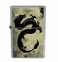 Chinese Dragon Rs1 Flip Top Oil Lighter Wind Resistant - $14.80