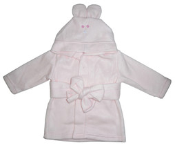 Bambini Newborn (0-6 Months) Girl Fleece Robe With Hoodie Pink 100% Polyester Pi - £13.35 GBP