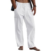 Pantalones Hombre Algodón Lino Fitness Streetwear Pantalones Yoga Transp... - £17.04 GBP