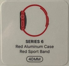 Open Box Apple Watch 6 Series, 40mm, Red Sport Band, Red Aluminum Case (... - £137.83 GBP