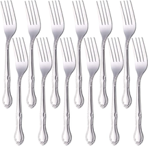 QIBOORUN Stainless Steel Kitchen Dinner Forks 12-Piece Dinner Fork Set 7.3-Inch  - £15.63 GBP