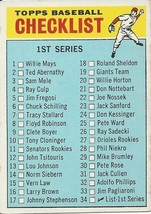 1966 Topps Checklist 34 EX - £2.42 GBP