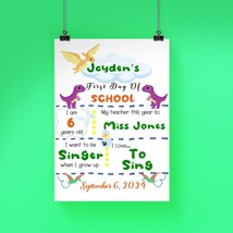 Dinosaur First Day of School canva Editable Template Printable 1st day of school - £2.39 GBP