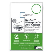 Mainstays Nexgen Waterproof Anti-Allergen Zippered Mattress Protector, Twin - £4.71 GBP