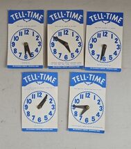 Vintage 1950s Milton Bradley Childrens Telling Time Clocks Lot of 5 - $34.93