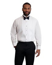 Neil Allyn White Pique Wingtip Big n Tall Tuxedo Shirt with Barrell Cuffs - $85.50