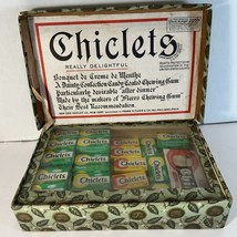 1900 Chiclets Chewing Gum Glass Countertop Store Display Frank Fleer Adv... - $124.99