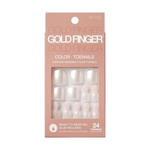 Kiss Goldfinger Trendy Toenails 24 Ready To Wear Gel Glue Included #GCT05 - £5.18 GBP