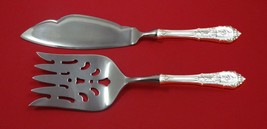 Rose Point by Wallace Sterling Silver Fish Serving Set 2 Piece Custom Made HHWS - £118.49 GBP