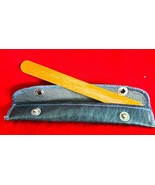 Vintage Blue Vinyl Emery Board Case 5&quot; Purse Size Unmarked - $169.76 MXN