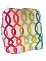 Pottery Barn Full Queen Teen Pb Palm Beach Bright Geometric Duvet W Pillowcases - $47.99