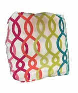 Pottery Barn FULL QUEEN Teen PB PALM BEACH Bright Geometric Duvet W Pill... - $47.99