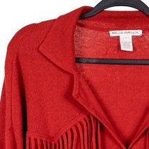 Telluride Clothing Co Western Cardigan Sweater Womens L Red Long Belted ... - £23.62 GBP
