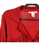 Telluride Clothing Co Western Cardigan Sweater Womens L Red Long Belted ... - £23.68 GBP