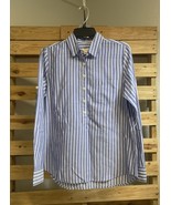 J.Crew Factory Blue Striped Button Front Roll Tab  Shirt Size Size S BBL JD - €8,47 EUR