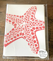 Boxed Notecards Orange Starfish 8 pack w Envs Soy Ink  Cha Designs  - $423.07 MXN