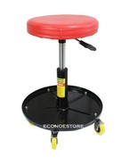 Adjustable Home Automotive Casters Mechanic Roller Seat W/ Tool Storage ... - $63.82 CAD