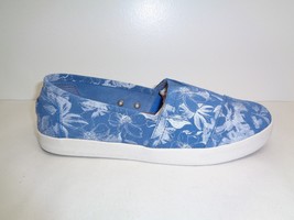 Toms Size 6 AVALON Blue Floral Suede Casual Slip On Sneakers New Womens Shoes - £77.09 GBP