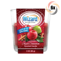6x Candles Wizard Apple Cinnamon Scented Candles | 3oz | Burns For 25 Hours! - £21.80 GBP