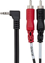Hosa - CMR-206R - Right Angle 3.5 mm TRS to Dual RCA Stereo Breakout Cable - 6 f - £10.35 GBP