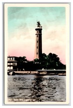 RPPC Tinted Lighthouse Port Said Egypt UNP Postcard M20 - $4.04