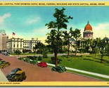 Capitol Building Park Hotel Boise Idaho ID UNP Unused Linen Postcard F5 - $2.92