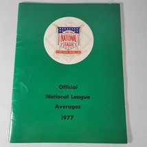 MLB Baseball Averages Book Green Cover VTG 1977 Official National League - $10.99