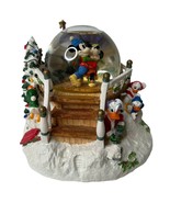 Disney Mickey &amp; Minnie Winter Wonder Land Wind Up Musical Glass Snow Glo... - $59.39
