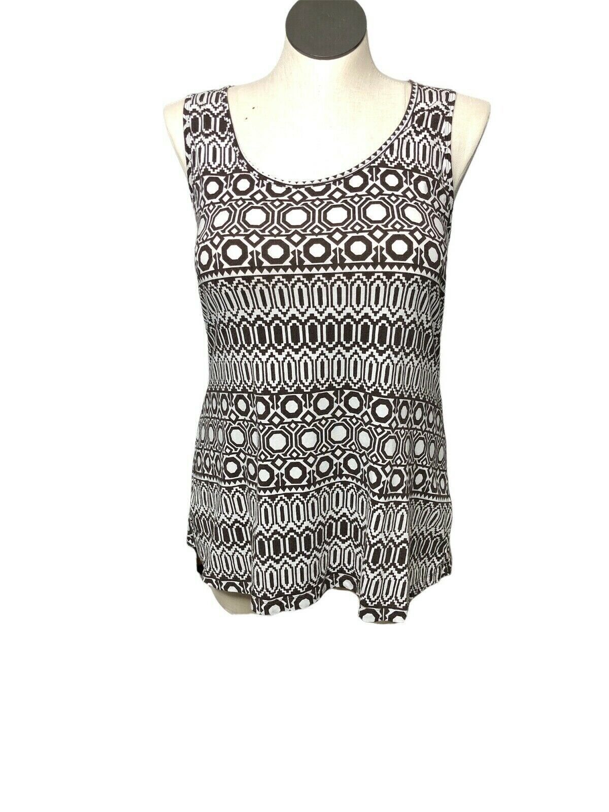 Cato Tee Shirt Top Blouse Brown Tank Sleeveless Key Hole Back Womens XL - $9.90