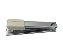Vintage Markwell Desk Mate Standard Stapler White + Chrome Made USA - £8.69 GBP