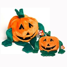 Pumkin' the Pumpkin with Green Arms & Legs Ty Beanie Baby & Buddy Set MWMT - $16.95