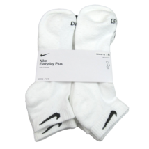 Nike Everyday Plus Low Cut Socks 6 Pack Men&#39;s Size XL 12-15 White NEW SX... - £21.93 GBP