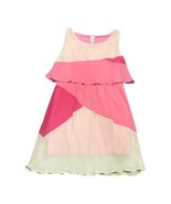 Vintage Club Dancing Sangria Women&#39;s Dress Pink Ivory Pleated Size 8 Sma... - $19.61