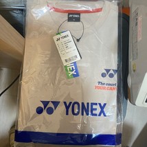 YONEX 23FW Unisex Badminton T-Shirts Casual Tee Beige [Size:95] NWT 233T... - £37.33 GBP