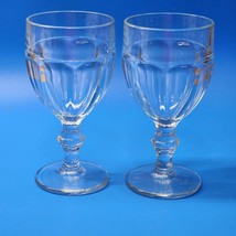 Vintage Libbey 6.75” Goblets Gibraltar Clear - Water Wine Iced Tea - Pair Of 2 - £14.53 GBP