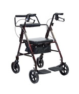 Dynarex DynaGo Duo Transport 4‑Wheel Rollator &amp; Wheelchair, Stand‑Up &amp; S... - $226.29
