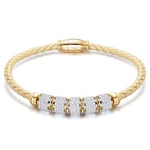 Fashion Magnet Clasp Jewelry Bracelet With Shinning Crystal Women Accessories Br - £10.00 GBP