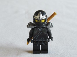 Lego COLE ZX Ninjago Black Ninja Minifigure 9444 9447 9449 9579 Armor Gold Sword - £7.76 GBP