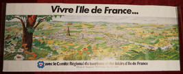 Original large poster PARIS 147 x 68 Vivre l&#39;ile France affiche - $144.72